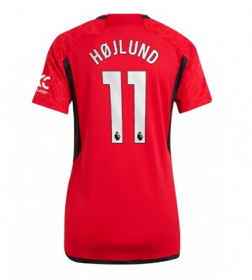 Manchester United Rasmus Hojlund #11 Koszulka Podstawowych Kobiety 2023-24 Krótki Rękaw
